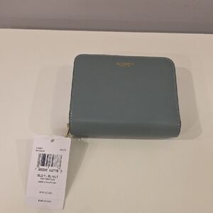 NWT Coach Wallet Small Bifold Sage Leather